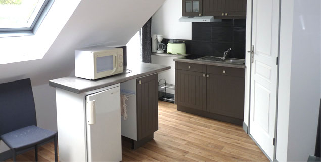 studio familial pour 3 personnes à la turballe, bretagne sud